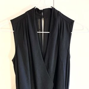 Banana Republic Petite Black Sleeveless Jumpsuit